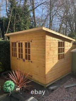 10'X8' Wooden Summer House Garden Room Shed T&G Timber DELIVERED & INSTALLED Hut