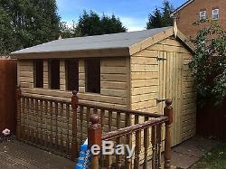 10 x 8 19mm Tanalised & Pressure Treated T&G Apex Shed, Garden Shed