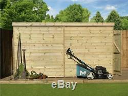 10 x 8 GARDEN SHED SHIPLAP PENT TANALISED PRESSURE TREATED DOOR RIGHT END