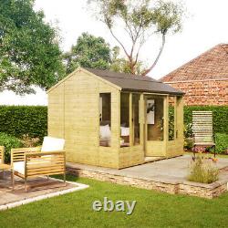 10 x 8 Hobbyist Summerhouse with Long Windows Tongue and Groove Garden Shed
