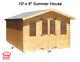 10 x 8 SUPREME SUMMER HOUSE LOG CABIN WOODEN GARDEN SHED HIGH QUALITY TIMBER