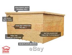 10ft X 7ft Pent Garden Shed Top Quality Wooden Timber