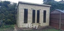 10x10'Don Morris' Wooden Garden Room, Summerhouse, Studio, Shed Heavy Duty