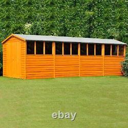 10x20 Overlap Double Door Garden Storage Outdoor Wooden Shed