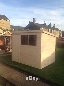 10x4 NEW GARDEN SHED HEAVY 14MM TONGUE AND GROOVE PENT ROOF HUT WOODEN STORE