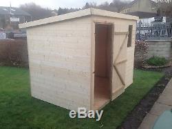 10x4 NEW GARDEN SHED HEAVY 14MM TONGUE AND GROOVE PENT ROOF HUT WOODEN STORE