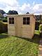 10x5 GARDEN PENT SHED TANALISED T&G WOODEN STORE HUT WITH GEORGIAN WINDOWS