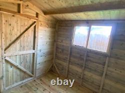 10x6 APEX WOODEN GARDEN SHED TANALISED HEAVY DUTY TREATED CHECK POSTCODES BELOW