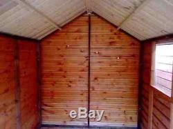 10x6 Apex Garden Shed FACTORY SECONDS Fully T&G Wooden Hut With Windows