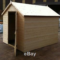 10x6 Apex Garden Shed Untreated with no floor fully t&g