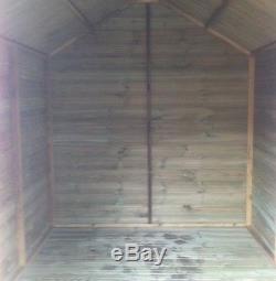 10x6 Pressure Treated Wooden Garden Shed Factory Seconds Fully T&G Tanalised Hut