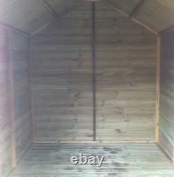 10x6 Pressure Treated Wooden Garden Shed Slight Seconds Fully T&G Tanalised Hut