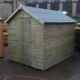 10x6 Tanalised Wooden Apex Garden Shed T&G Throughout Hut Pressure Treated Store