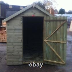 10x6 Tanalised Wooden Apex Garden Shed T&G Throughout Hut Pressure Treated Store