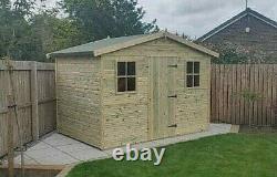 10x6 Wooden Garden Shed Storage Shed Tanalised Pressure Treated Apex Summerhouse