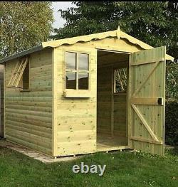 10x6 Wooden Garden Shed Storage Shed Tanalised Pressure Treated Apex Summerhouse