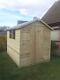 10x7 TANALISED T&G WOODEN GARDEN SHED EURO APEX PRESSURE TREATED HUT STORE