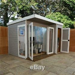 10x8 Combi Summerhouse Premium Garden Room Side Shed Double Doors 10ft 8ft