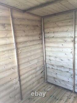 10x8 GARDEN SHED TANALISED T&G WOODEN STORE PENT GEORGIAN STYLE OUTDOOR HUT