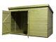 10x8 Garden Shed Shiplap Pent Roof Tanalised Double Door Left Tongue And Groove