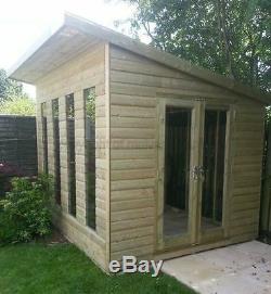 10x8 PRESSURE TREATED Lined Home Tanalised Studio/shed Garden room Witley Range