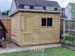 10x8 SHED WOODEN WORKSHOP 16MM TANALISED HEAVY DUTY CHECK POSTCODES BELOW
