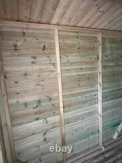 10x8 SHED WOODEN WORKSHOP 16MM TANALISED HEAVY DUTY CHECK POSTCODES BELOW