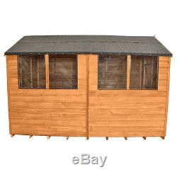10x8 Shed Overlap Wooden Garden Workshop Storage Double Door