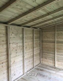 10x8'Stamford Shed' Wooden Garden Room/Shed/Summerhouse, Heavy Duty, Tanalised