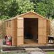 10x8 WOODEN SHED GARDEN 10ft x 8 ft OVERLAP APEX SHEDS DOUBLE DOOR NEW UN USED