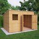 10x8 Wooden Garden Shed Pent Roof Tongue And Groove Shiplap Double Doors Offset