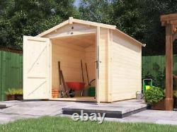 10x8 Wooden Garden Shed Secure Workshop Heavy Duty Cabin Style Storage Petrus