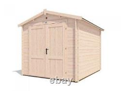 10x8 Wooden Garden Shed Secure Workshop Heavy Duty Cabin Style Storage Petrus