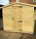 10x8 Wooden Shed 20mm Heavy Duty Pressure Treated Garden Shed 3x2 Frame Shed