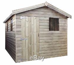 10x8 Wooden Shed, Pressure Treated Garden Sheds Windows T&G Throughout