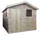 10x8 Wooden Shed, Pressure Treated Garden Sheds Windows T&G Throughout