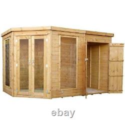 11ft x7ft GARDEN SUMMERHOUSE TONGUE & GROOVE CLAD SIDE STORE SHED NEW Un Used