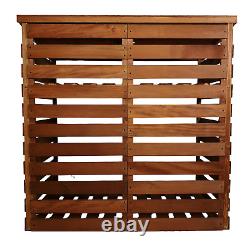 122cm x 122cm Large Wooden Outdoor Garden Patio Log Store Shed with Shelf