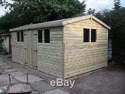 12X8 Wooden gazebo Tanalised Ultimate Garden Shed/Office/Garage 19mm