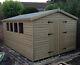 12'x10' TANALISED 13MM T&G SHIPLAP SHED APEX ROOF/DOUBLE DOORS/FREE DEL 20 MILE