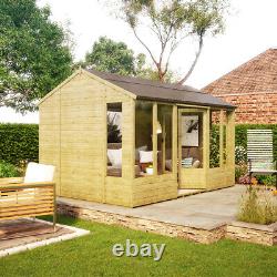 12 x 8 Hobbyist Summerhouse with Long Windows Tongue and Groove Garden Shed