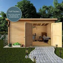12 x 8 Windowless Garden Shed Heavy Duty Storage Workshop 19mm Tongue Groove
