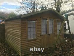 12x10' Garden Shed Summerhouse Double Doors and 2 windows that open Used