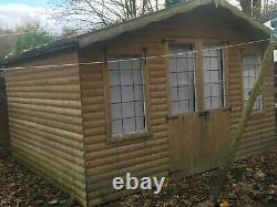 12x10' Garden Shed Summerhouse Double Doors and 2 windows that open Used