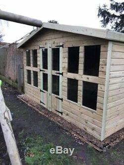 12x10 Garden Shed, Tanalised, Shed, Summerhouse, Free Install, Georgian