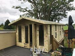 12x10'Oswald Summerhouse' Heavy Duty Tanalised Wooden Bespoke Garden Room, Shed