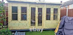 12x10 SUMMER HOUSE GARDEN OFFICE SHED CONTEMPORARY CABIN WORKSHOP HEAVY DUTY T&G