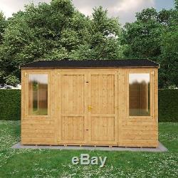 12x10 Wooden Garden Shed Premium Heavy Duty T&G Shiplap Workshop Outdoor Storage
