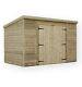 12x6 Garden Shed Pent Tanalised Pressure Treated Double Door Centre