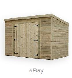 12x6 Garden Shed Pent Tanalised Pressure Treated Double Door Centre